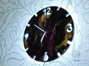 Настенные часы с подсветкой в технике Resin Art